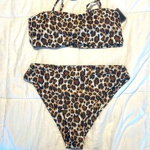 ZAFUL Cheetah Print Two Piece Bikini